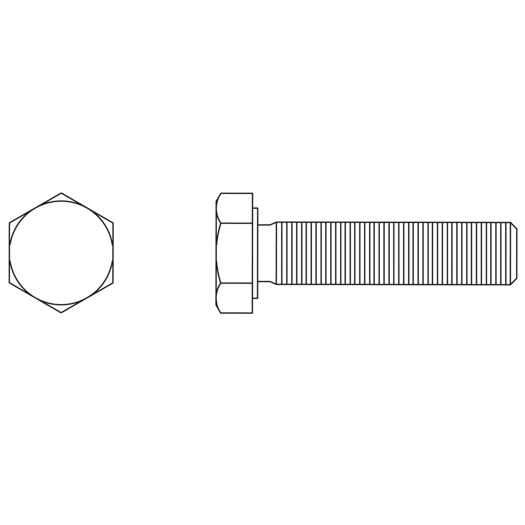 Tapbout DIN 933 M16x35 RVS | Eurostrut | EN