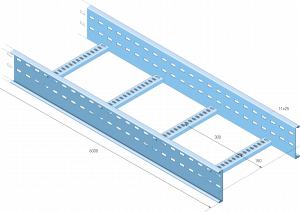 Eurostrut_ECL150_Cable Ladder_AFMETINGEN_01