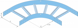 Eurostrut_EFB100_Bend 90 for Cable Ladder ECL_AFMETINGEN_01
