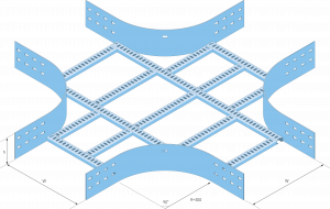 Eurostrut_ECO150_Crossover for Cable Ladder ECL_AFMETINGEN_01