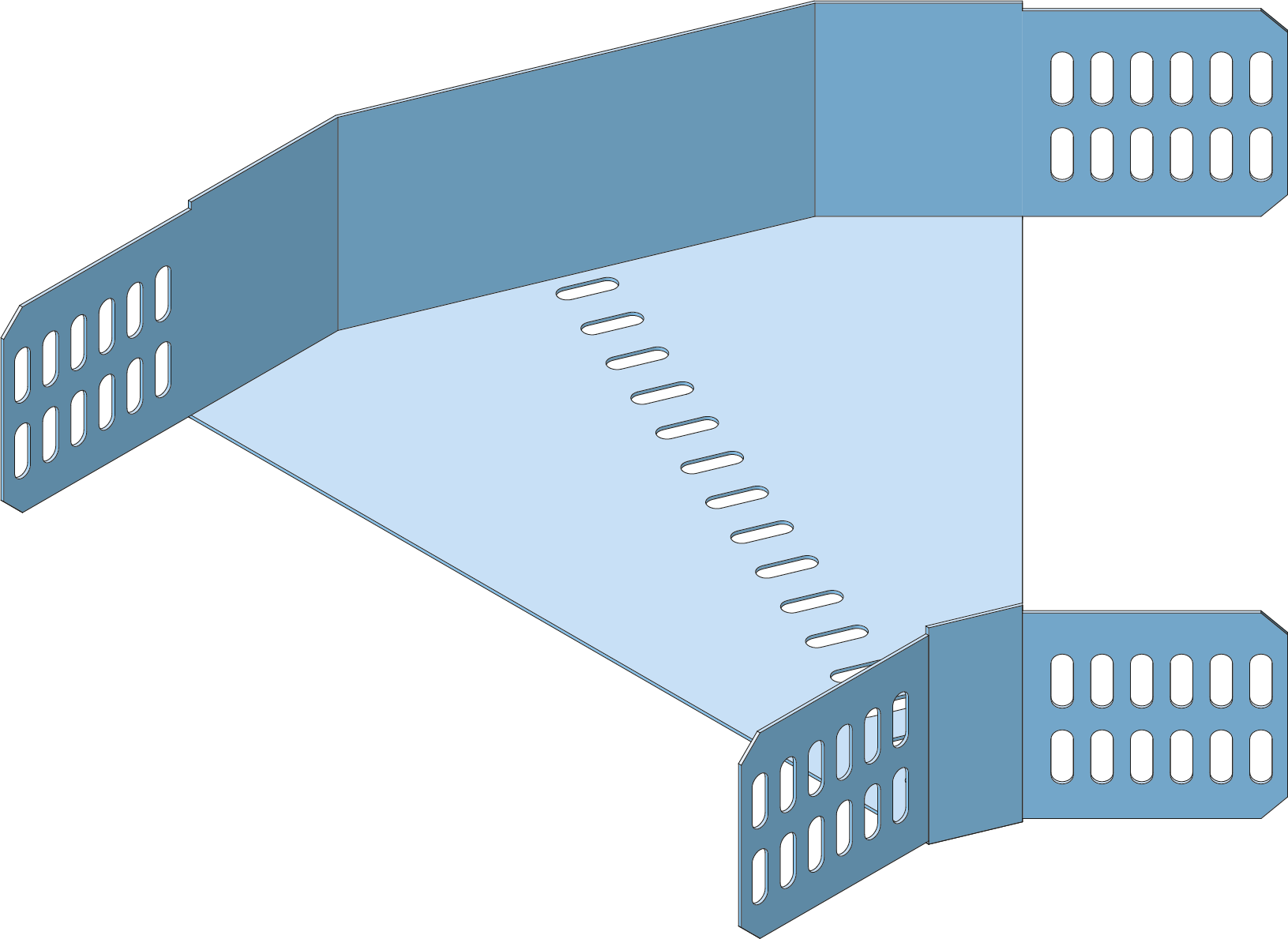 Bend 45° Cable Tray ECT100 100x600 RVS304