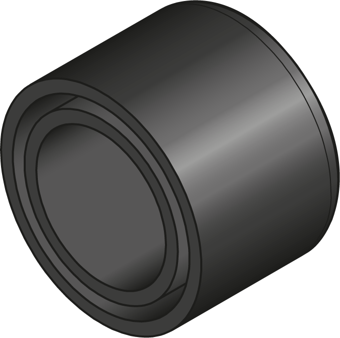 Beschermdop Open Kabelbeschermbuis 30mm PVC Zwart