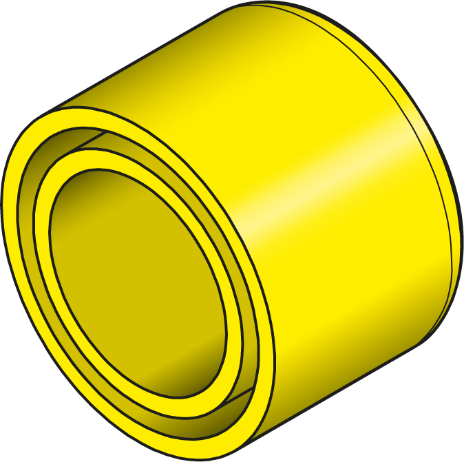 Beschermdop Open Kabelbeschermbuis 30mm PVC Geel