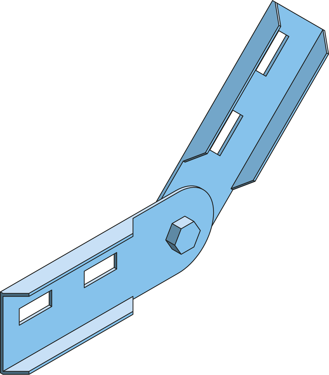 Koppelplaat Scharnier Verticaal Kabelladder ECL60 RVS316