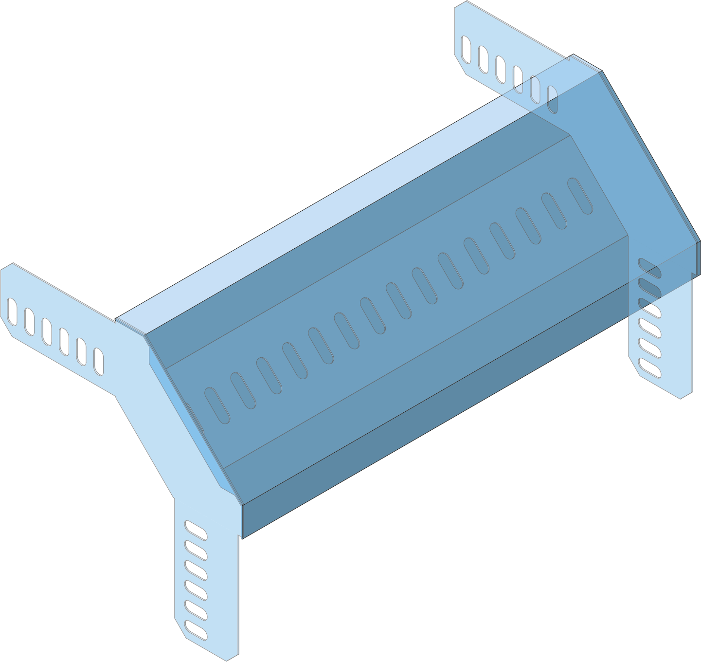 Cover Inside Riser 90° Cable Tray ECTOR-90 400mm TV