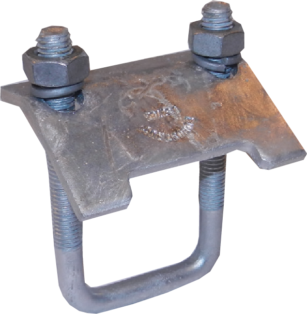 Balkklem met U-bout 2x(62x41mm) B2B HDG