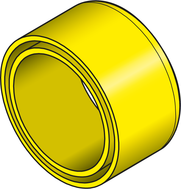 Beschermdop Open Kabelbeschermbuis 60mm PVC Geel