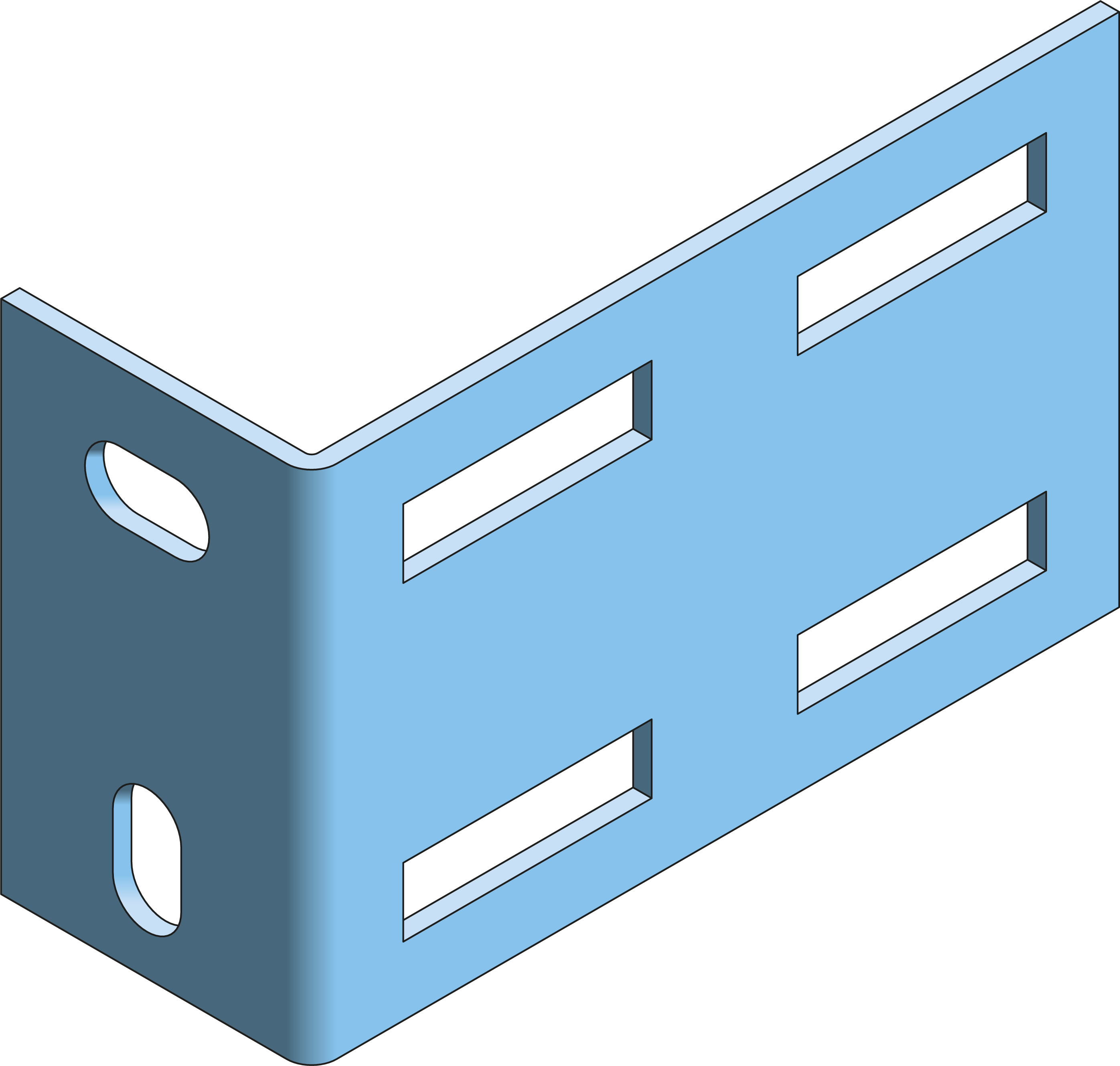 Eindstuk Montageplaat Kabelladder ECL100 TV