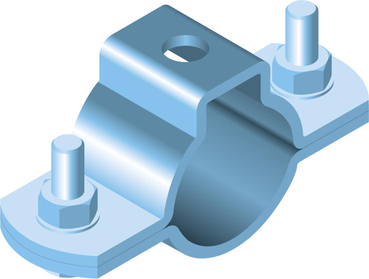 Tread/Pendant Pipe Clamp Kabelbeschermbuis 30mm TV