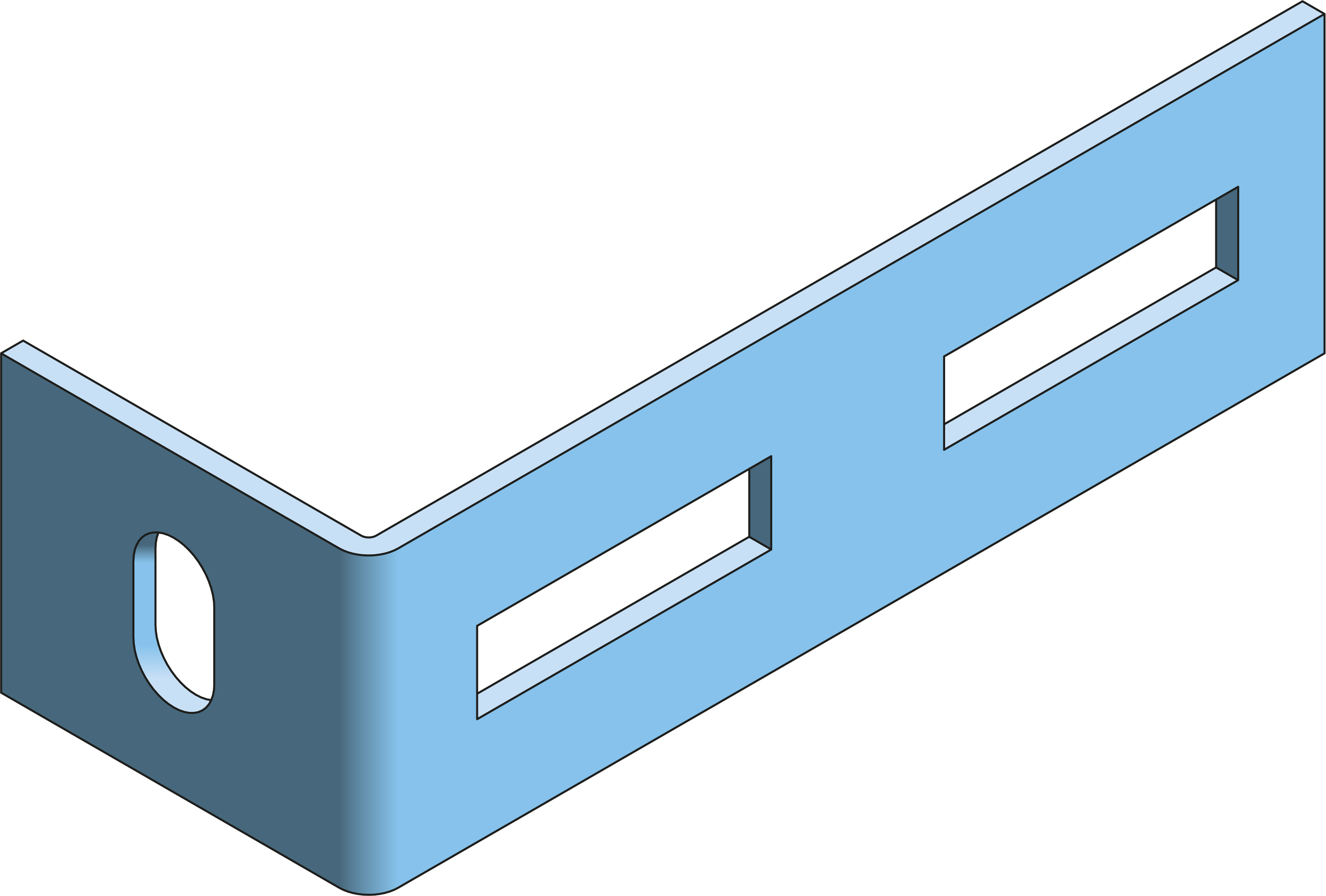 Eindstuk Montageplaat Kabelladder ECL60 TV