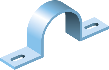 Pipe Clamp Cable Protection Tube 60mm HDG