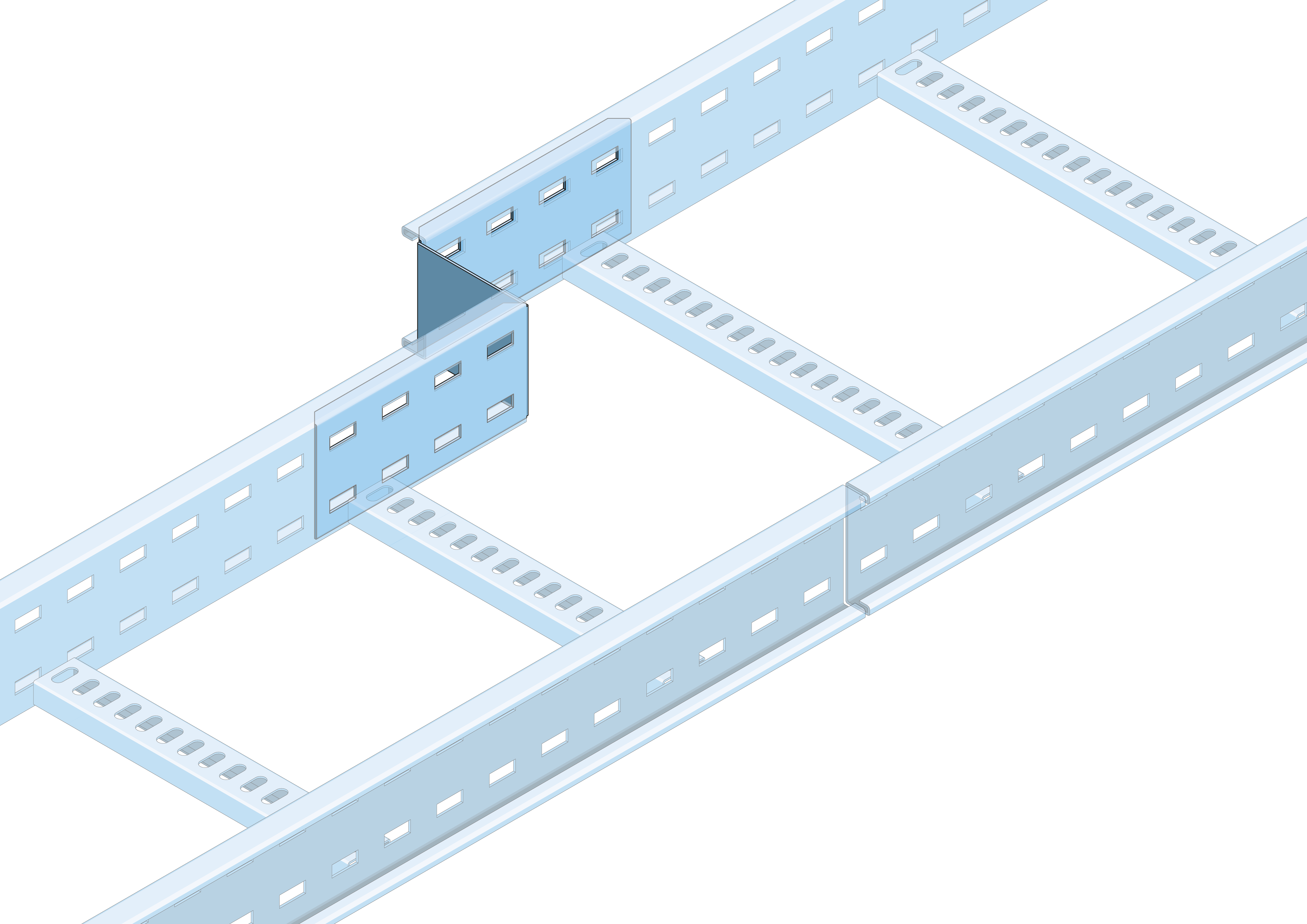 Eurostrut_ERHR100_Right Hand Reducer for Cable Ladder ECL_TOEPASSING