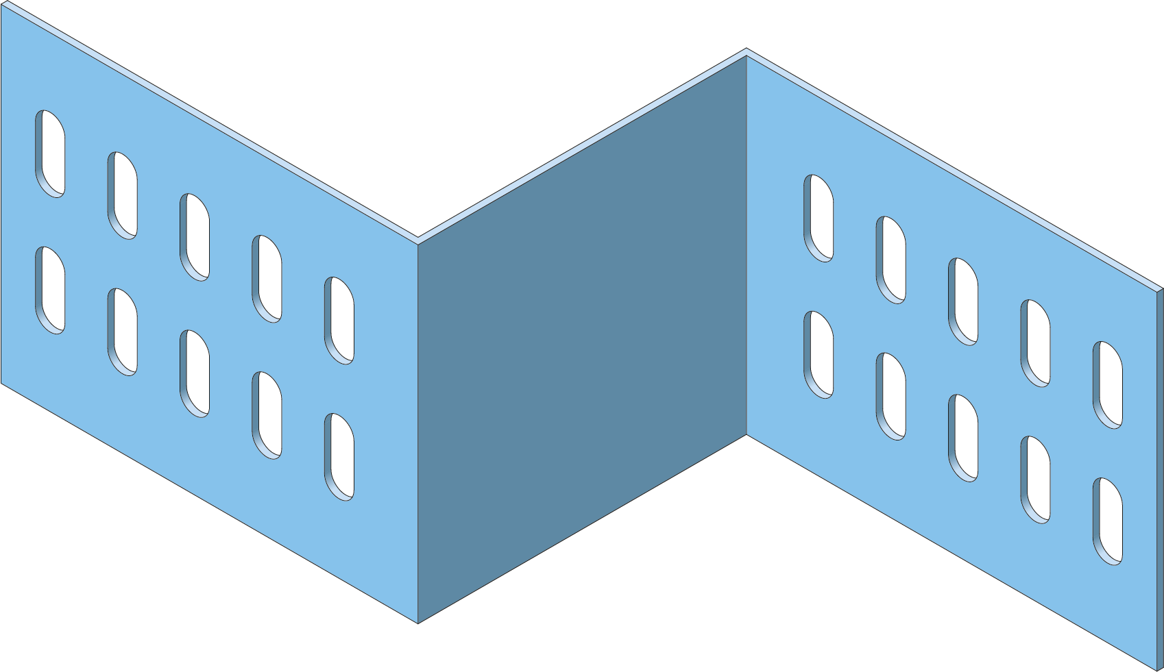 Verloopstuk Rechts Kabelgoot ECT100 100x100 RVS304