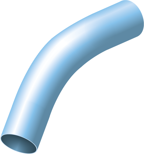 Bend 45° Closed Cable Protection Tube 60mm HDG