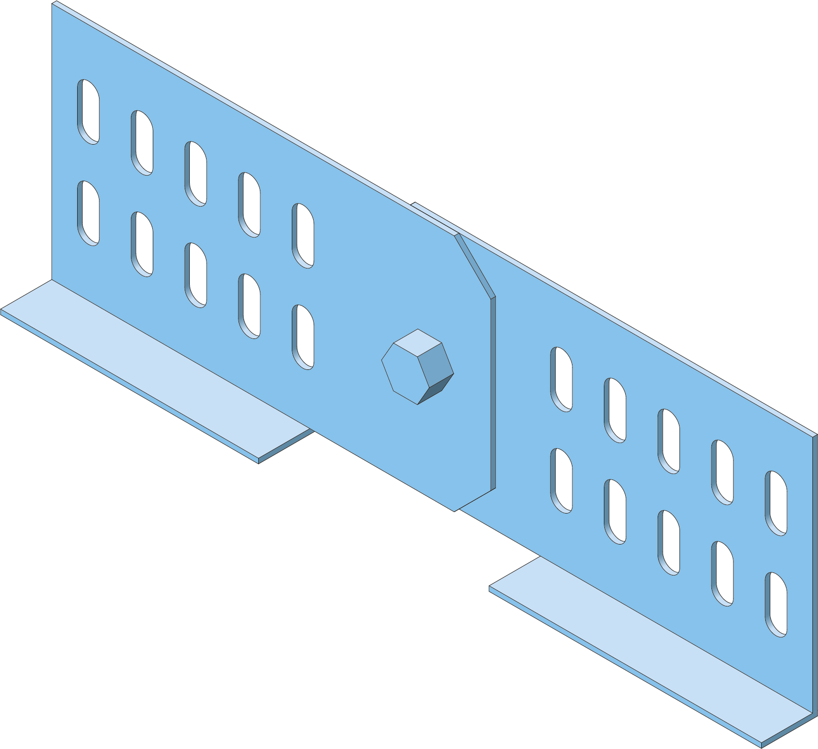 Vertical Coupler Plate Cable Tray ECT100 100 HDG