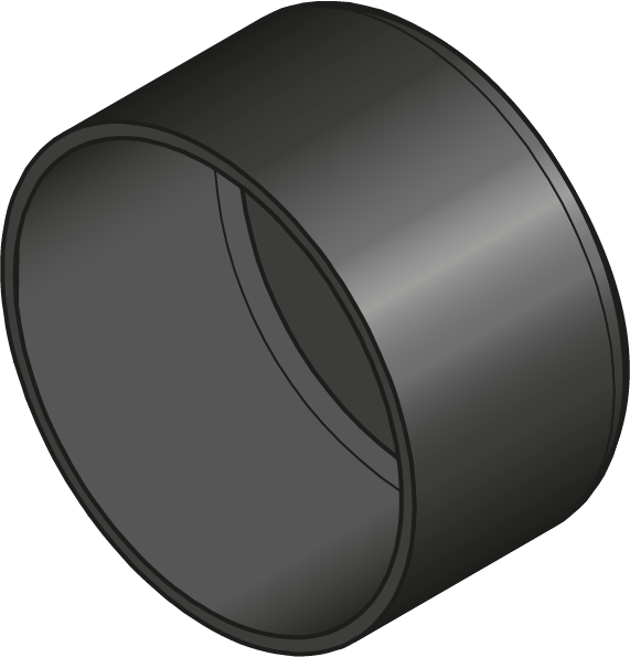 Beschermdop Dicht Kabelbeschermbuis 60mm PVC Zwart