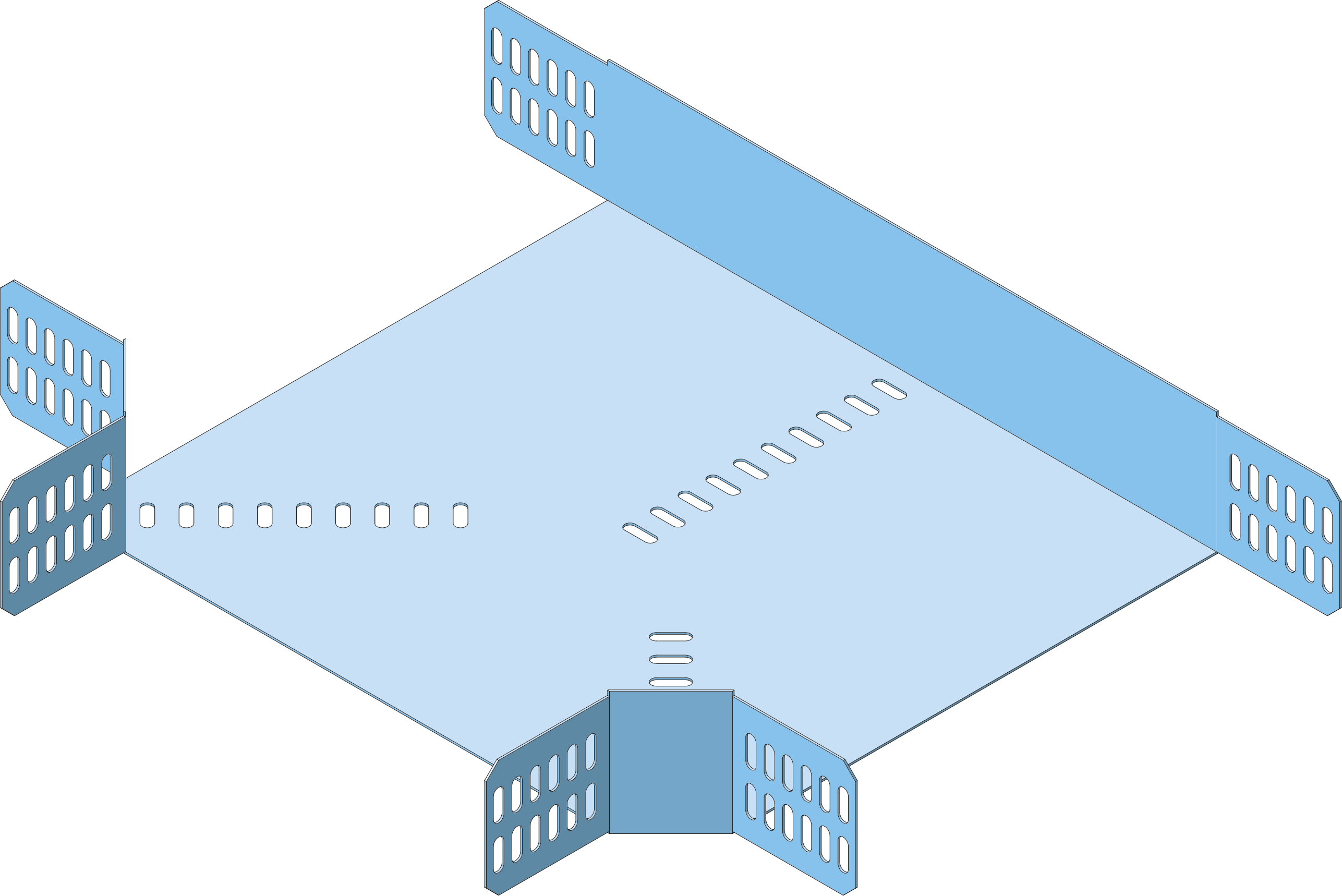 T-piece Cable Tray ECT100 100x150 RVS316