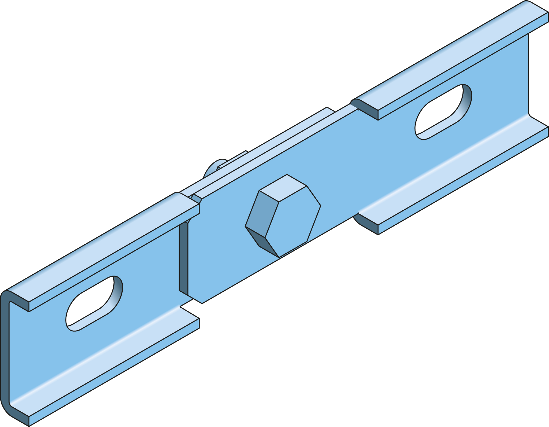 Coupler Plate Hinged Vertical Marine Ladder HDG