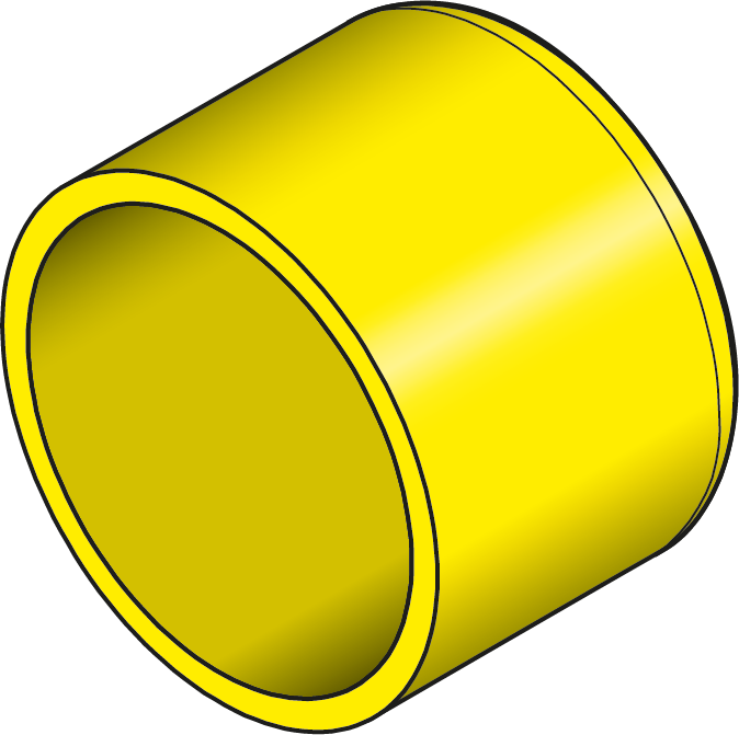 Beschermdop Dicht Kabelbeschermbuis 30mm PVC Geel