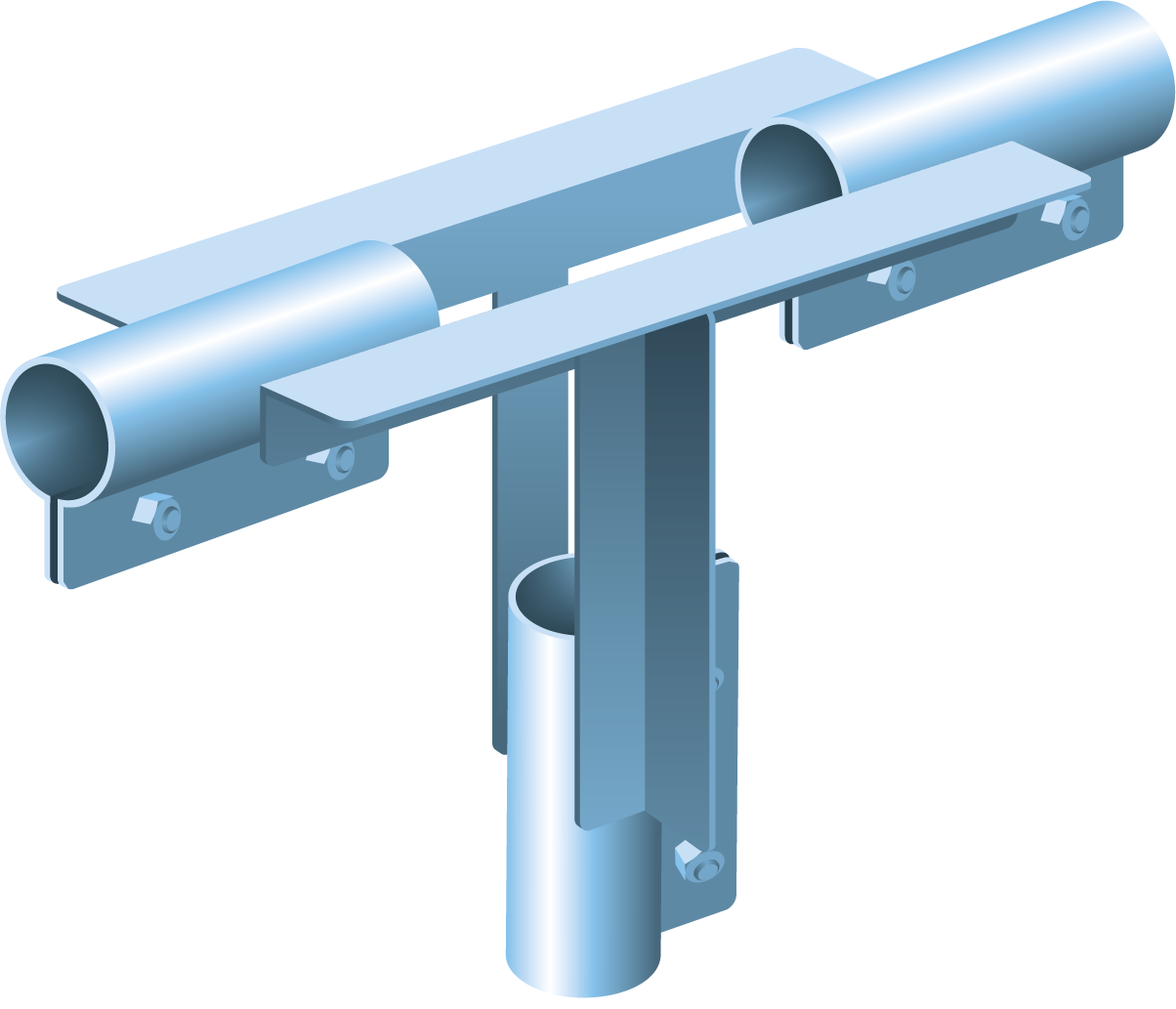Tee Open Cable Protection Tube 60mm HDG
