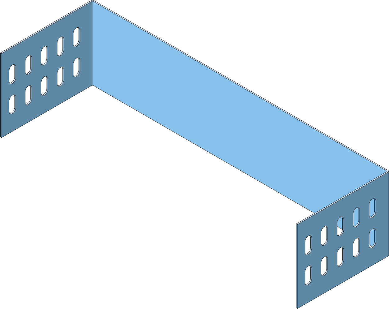 Eindplaat Kabelgoot ECT100 100x300 RVS304