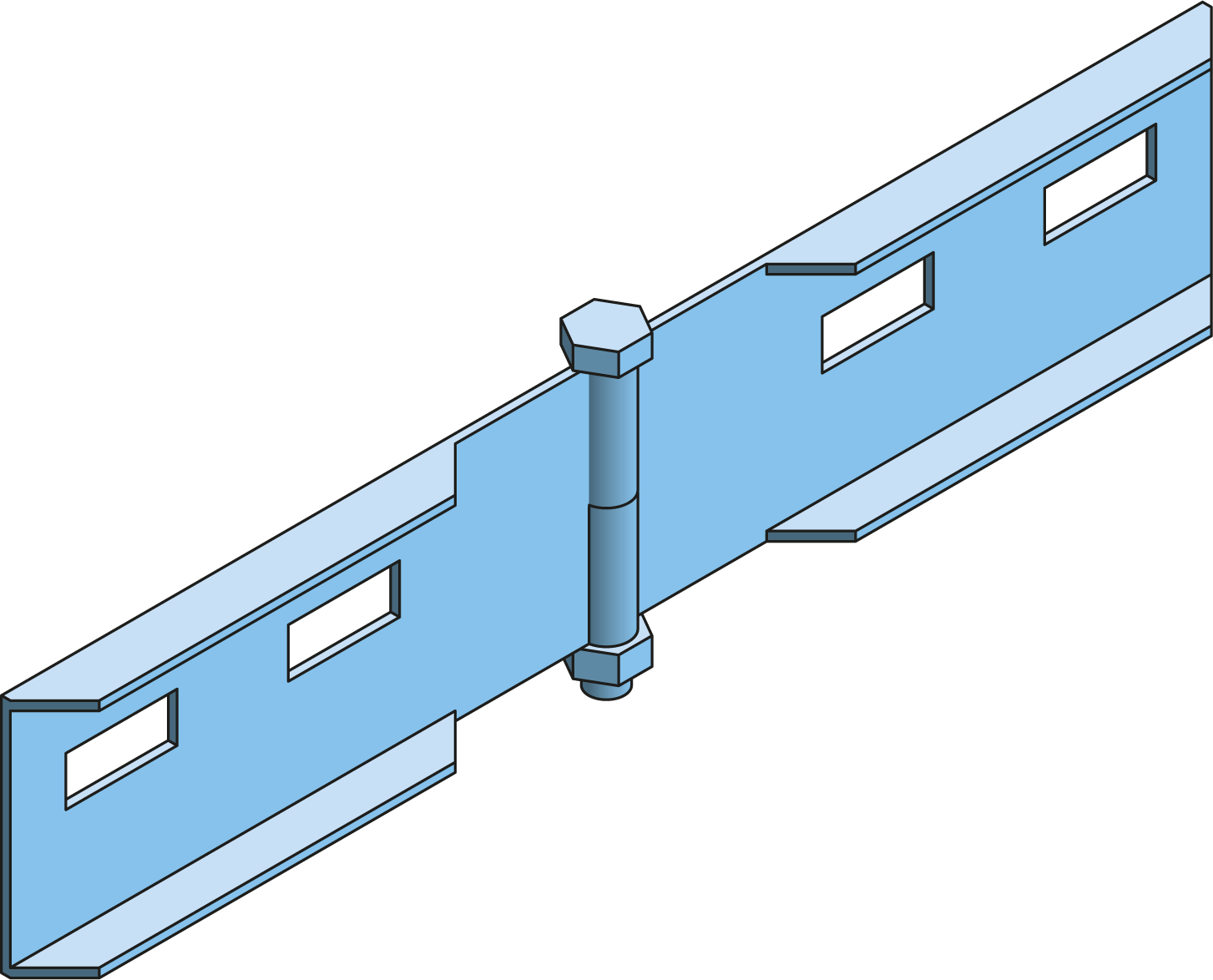 Koppelplaat Horizontaal Kabelladder ECL60 RVS316