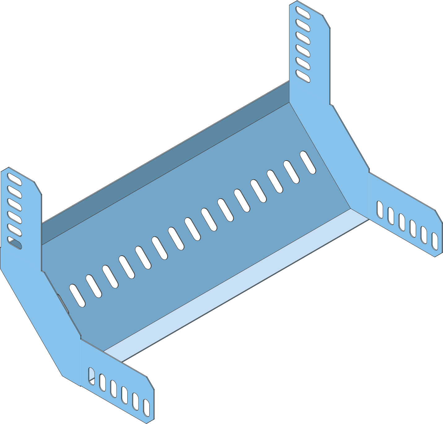 Stijgstuk 90° Kabelgoot ECT60 600mm TV