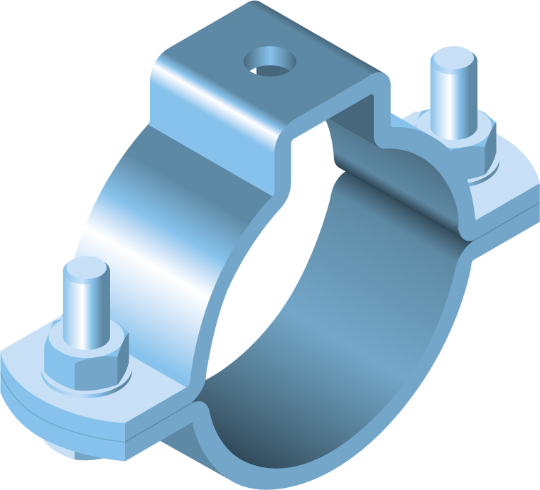 Tread/Pendant Pipe Clamp 60mm HDG