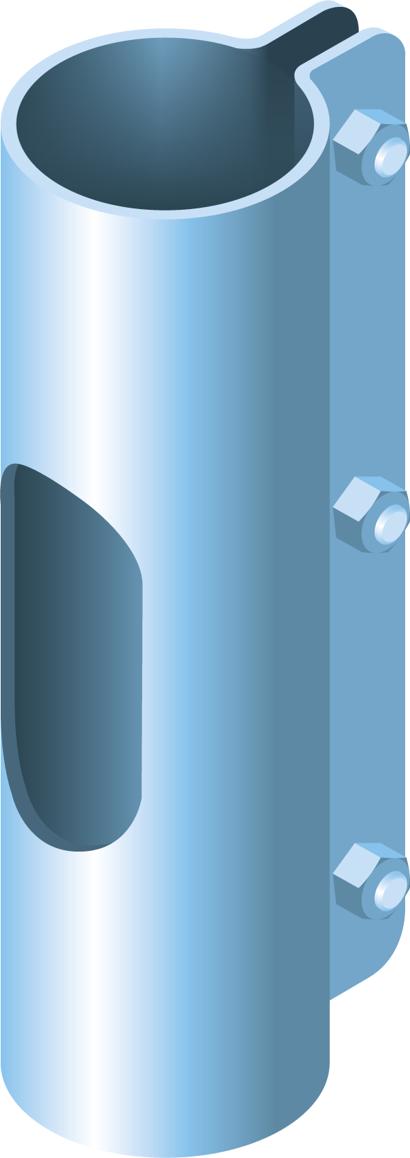 Coupling Socket with Cable Output Cable Protection Tube 60mm HDG