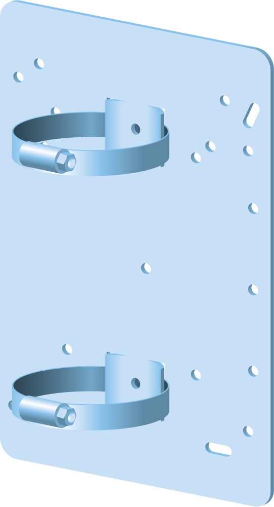 Mounting Bracket 175x260mm Cable Protection Tube 60mm HDG