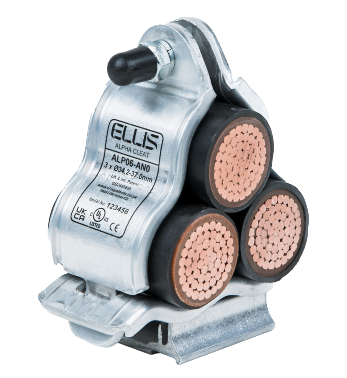Alpha Trefoil Cable Cleat 27.1-29.3mm AL