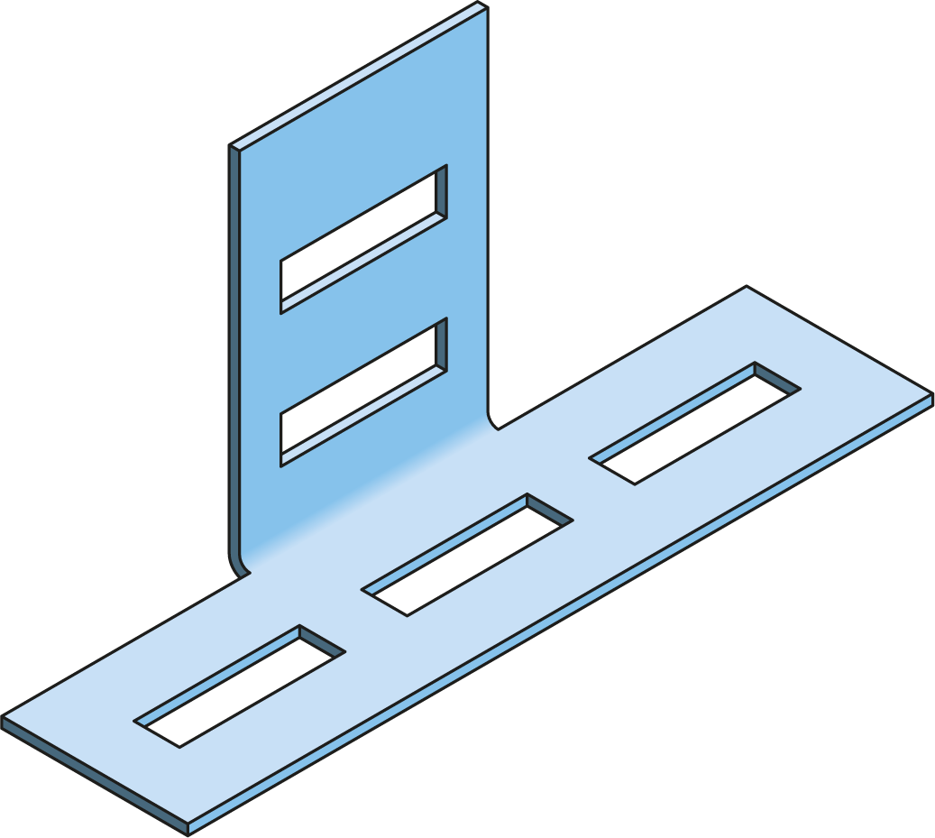 Interne Montageplaat Kabelladder ECL100/150 TV