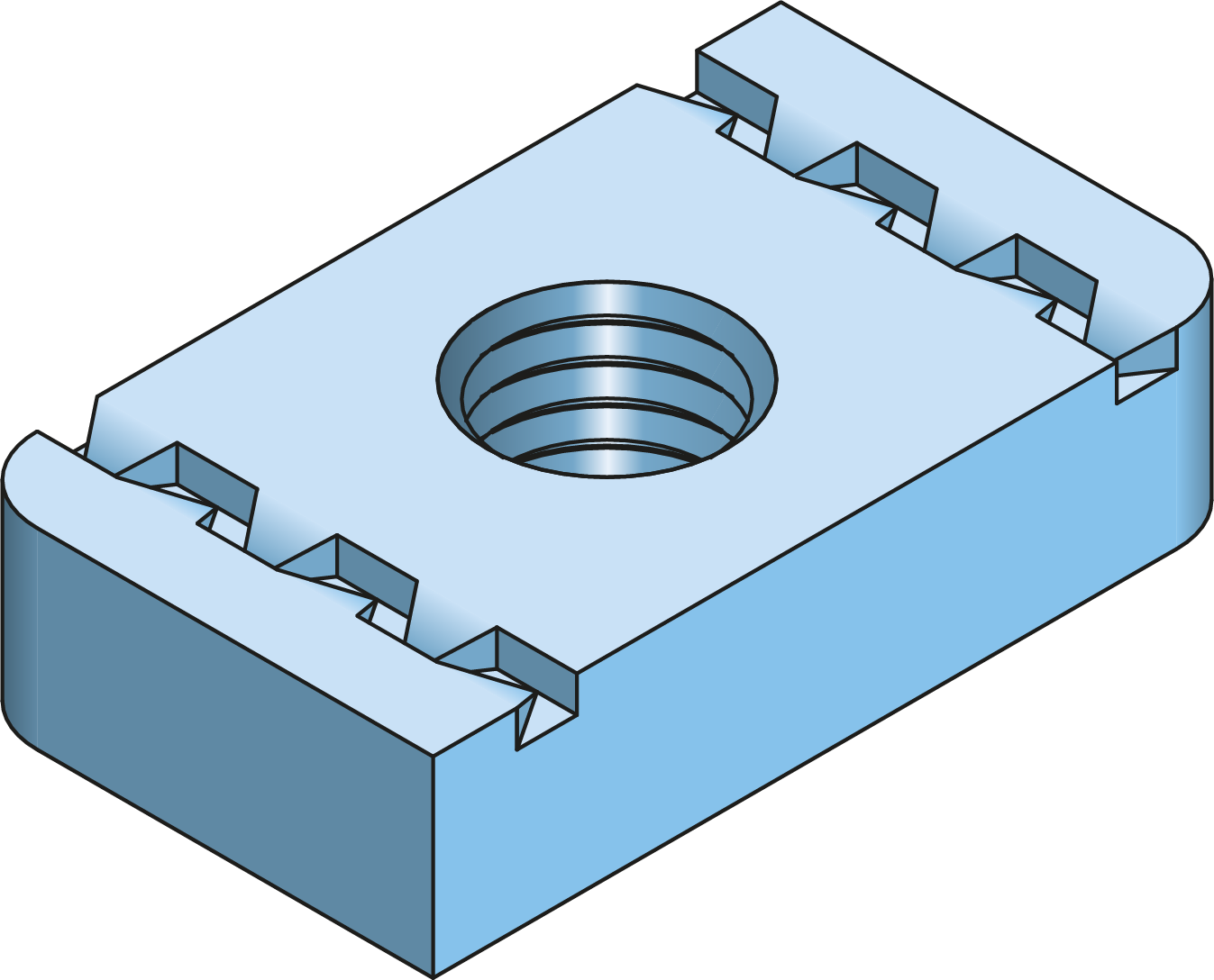 Strut Channel Nut M16 41mm HDG ISO