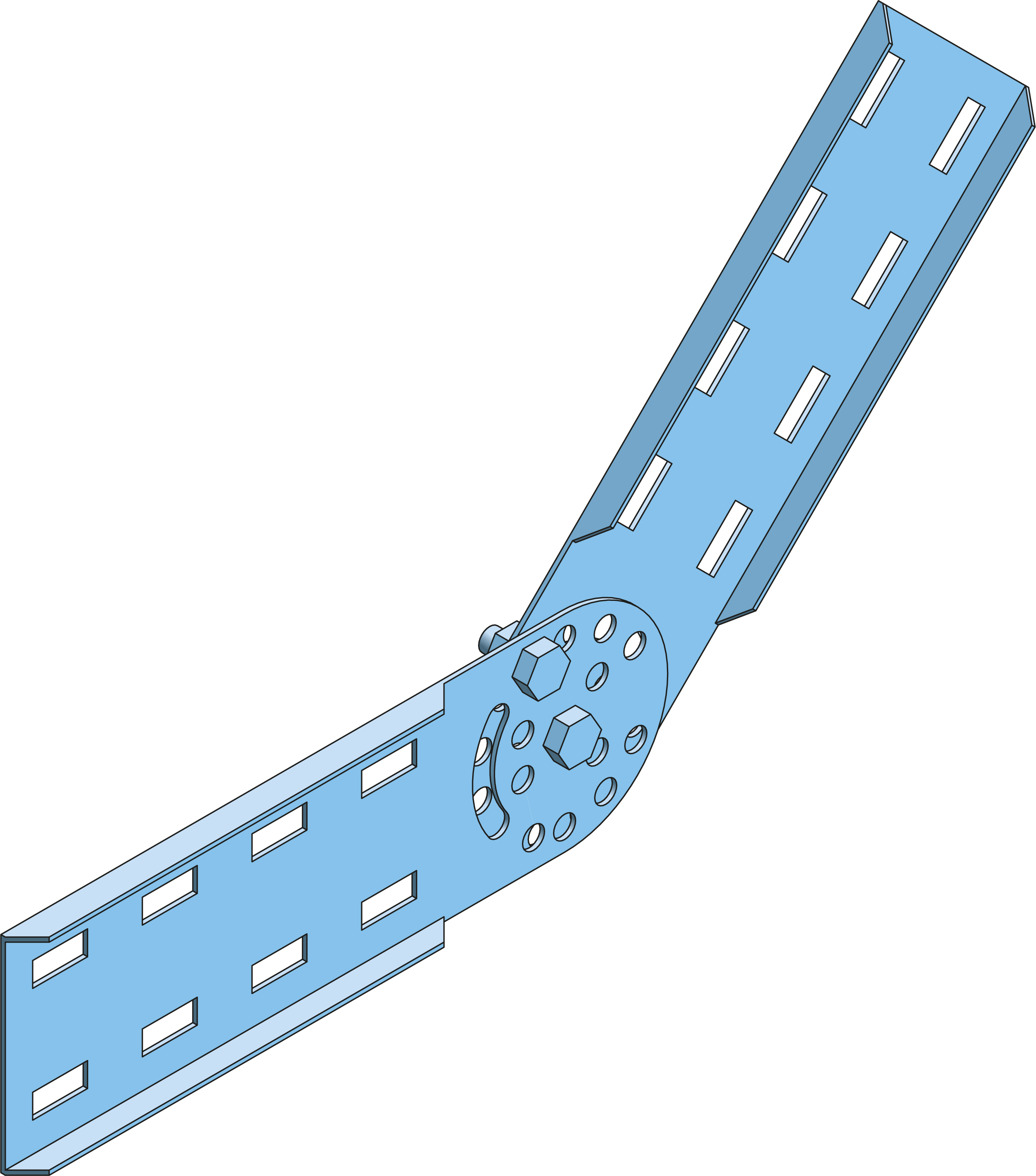 Koppelplaat Scharnier Verticaal Kabelladder ECL100 TV