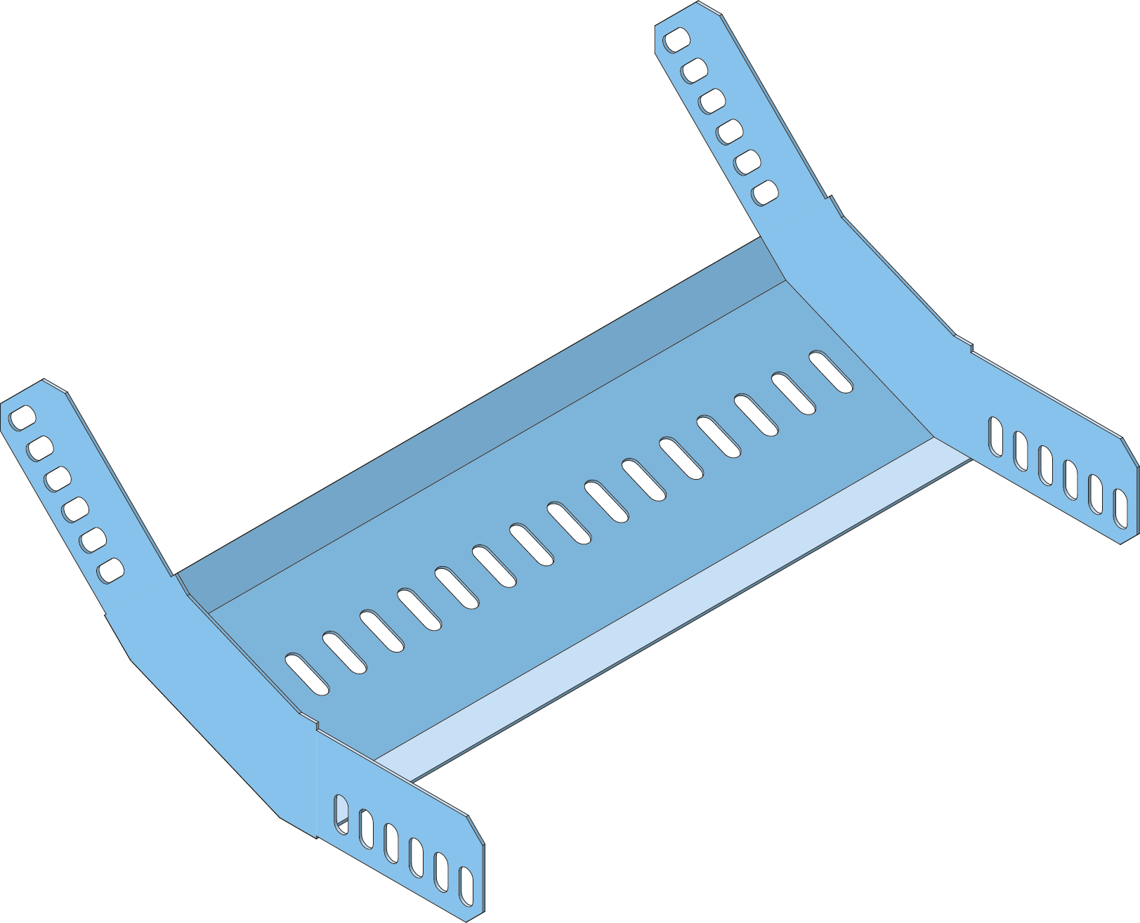 Stijgstuk 45° Kabelgoot ECT60 500RVS316