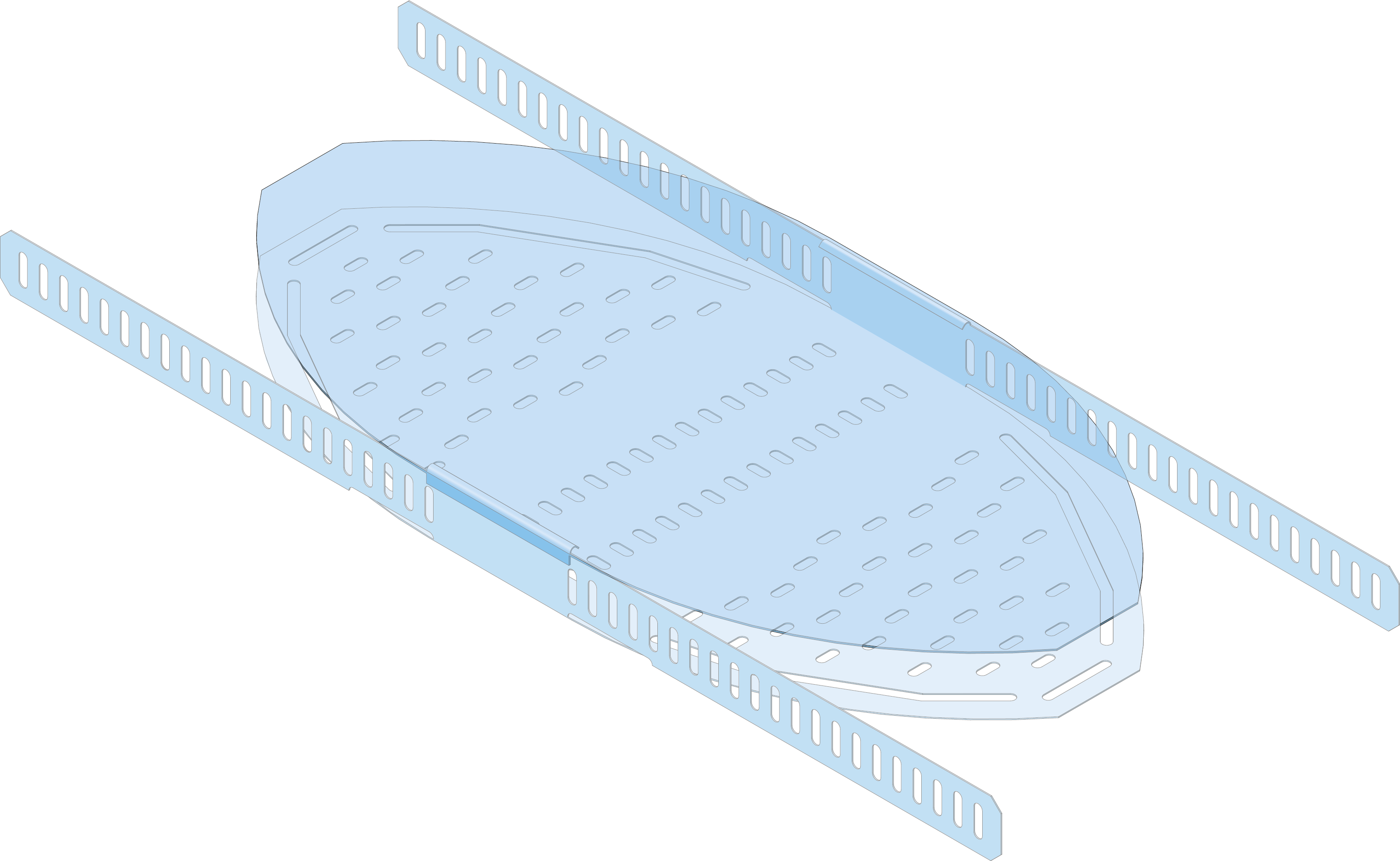 Cover Flexible Bend Cable Tray ECTFB 75mm SS316
