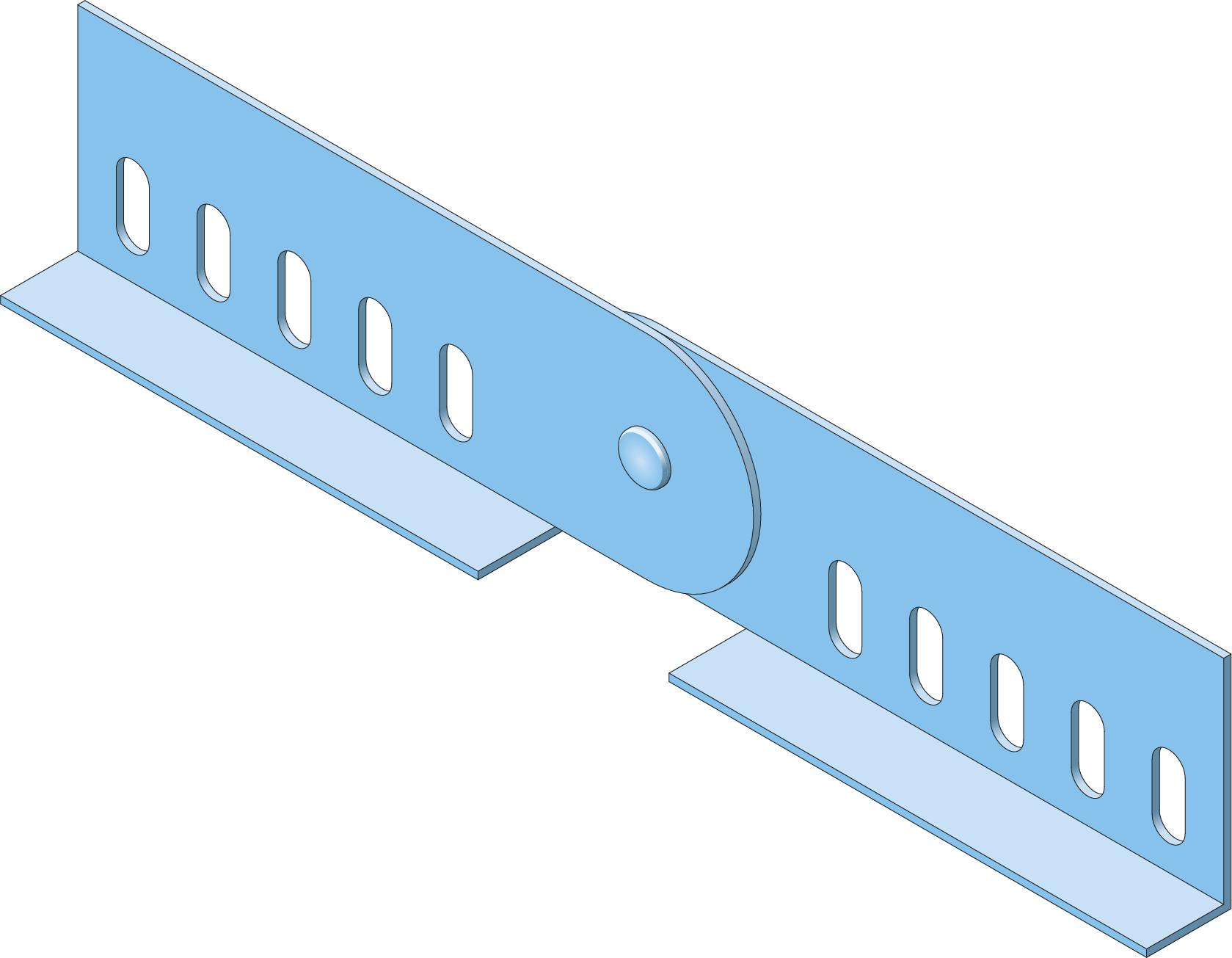 Vertical Coupler Plate Cable Tray ECT60 HDG