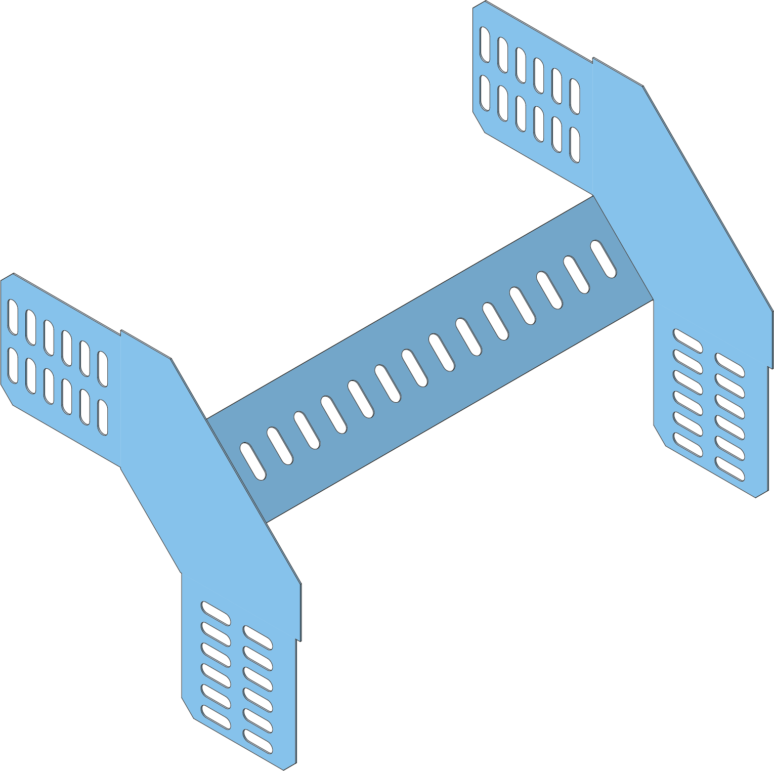 Valstuk 90° Kabelgoot ECT100 100x100 RVS304