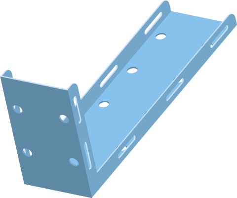 Floor Mounting with Angle Cable Protection Tube 60mm HDG