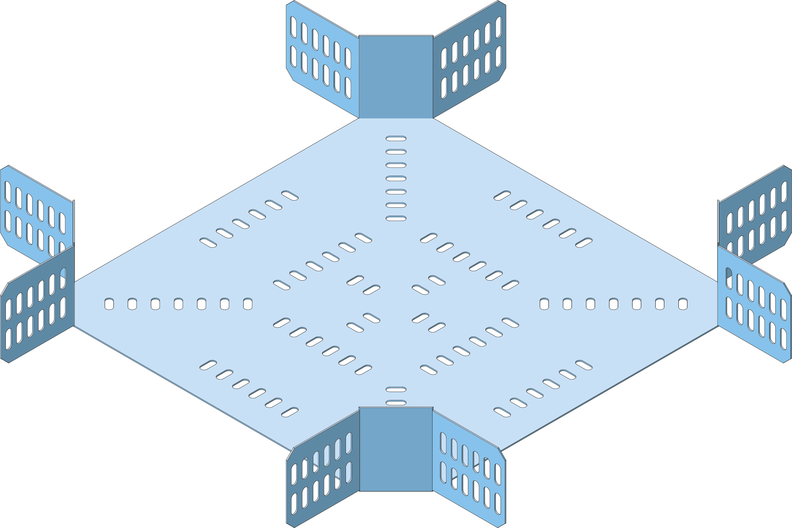 Crossover Cable Tray ECT100 100x300 RVS316