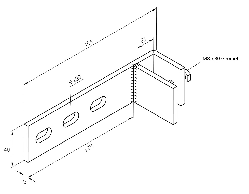 Verticale Balk Klem HDG