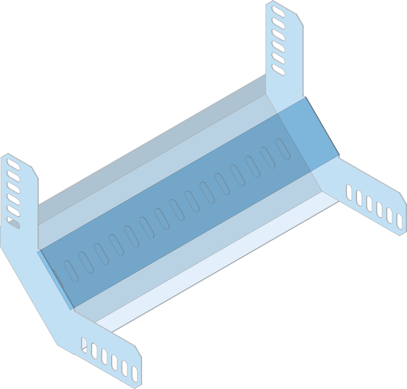 Cover Outside Riser 90° Cable Tray ECTOR-90 200mm SS316