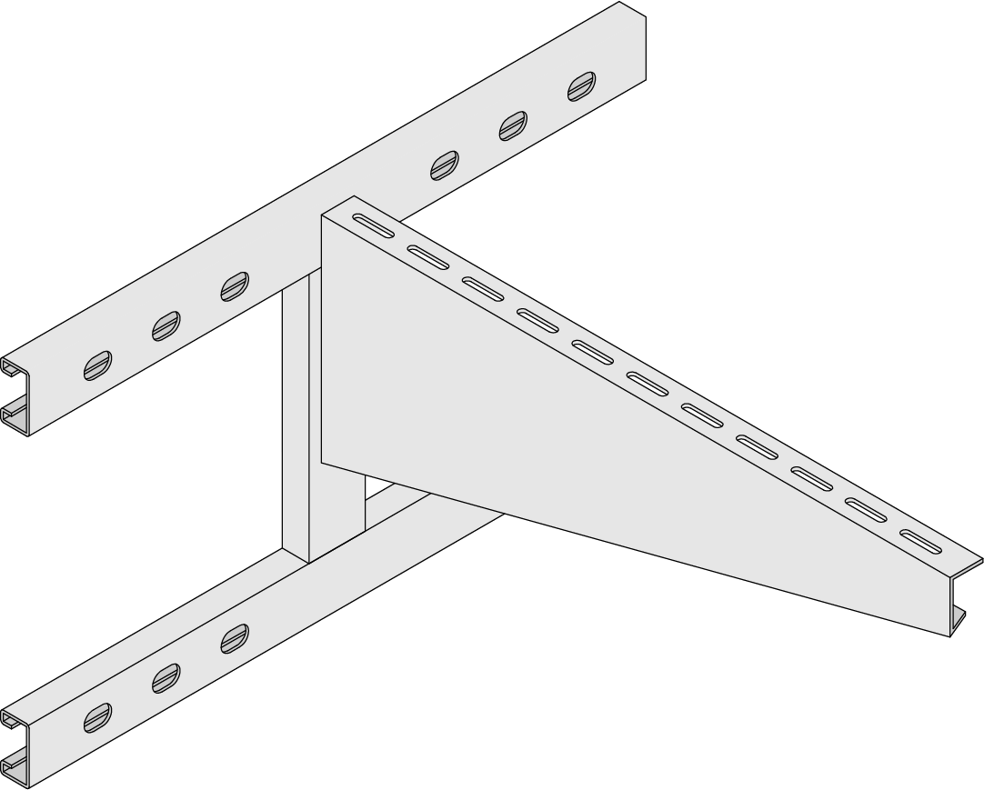 Heavy Duty Beam Bracket 980mm HDG