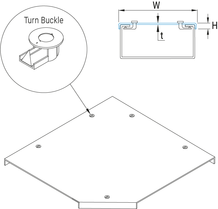 Cover Bend 90˚ Distribution Tray 200mm HDG