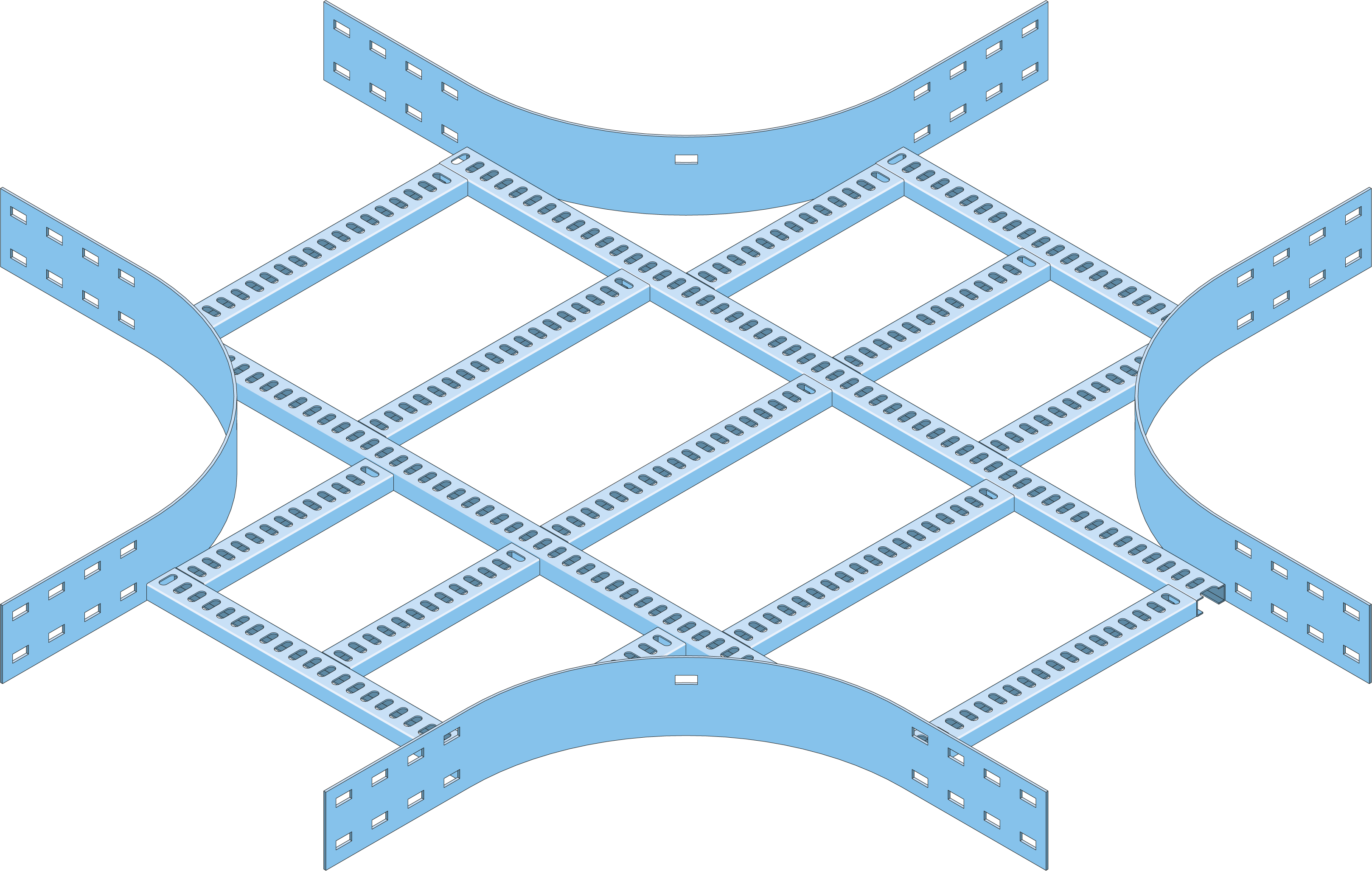 Kruisstuk Kabelladder ECL100 1000mm TV