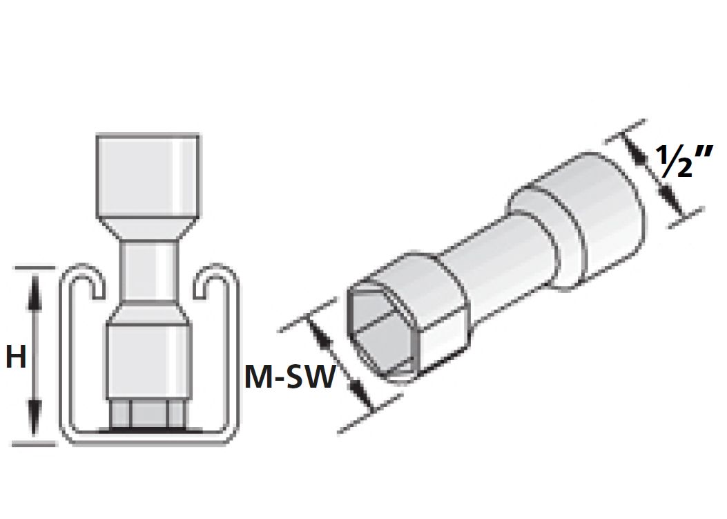 Channel Socket Drive 41mm M12