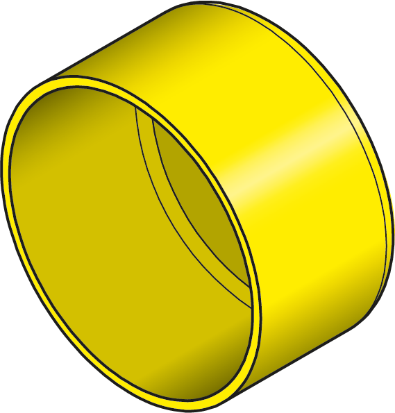 Beschermdop Dicht Kabelbeschermbuis 60mm PVC Geel