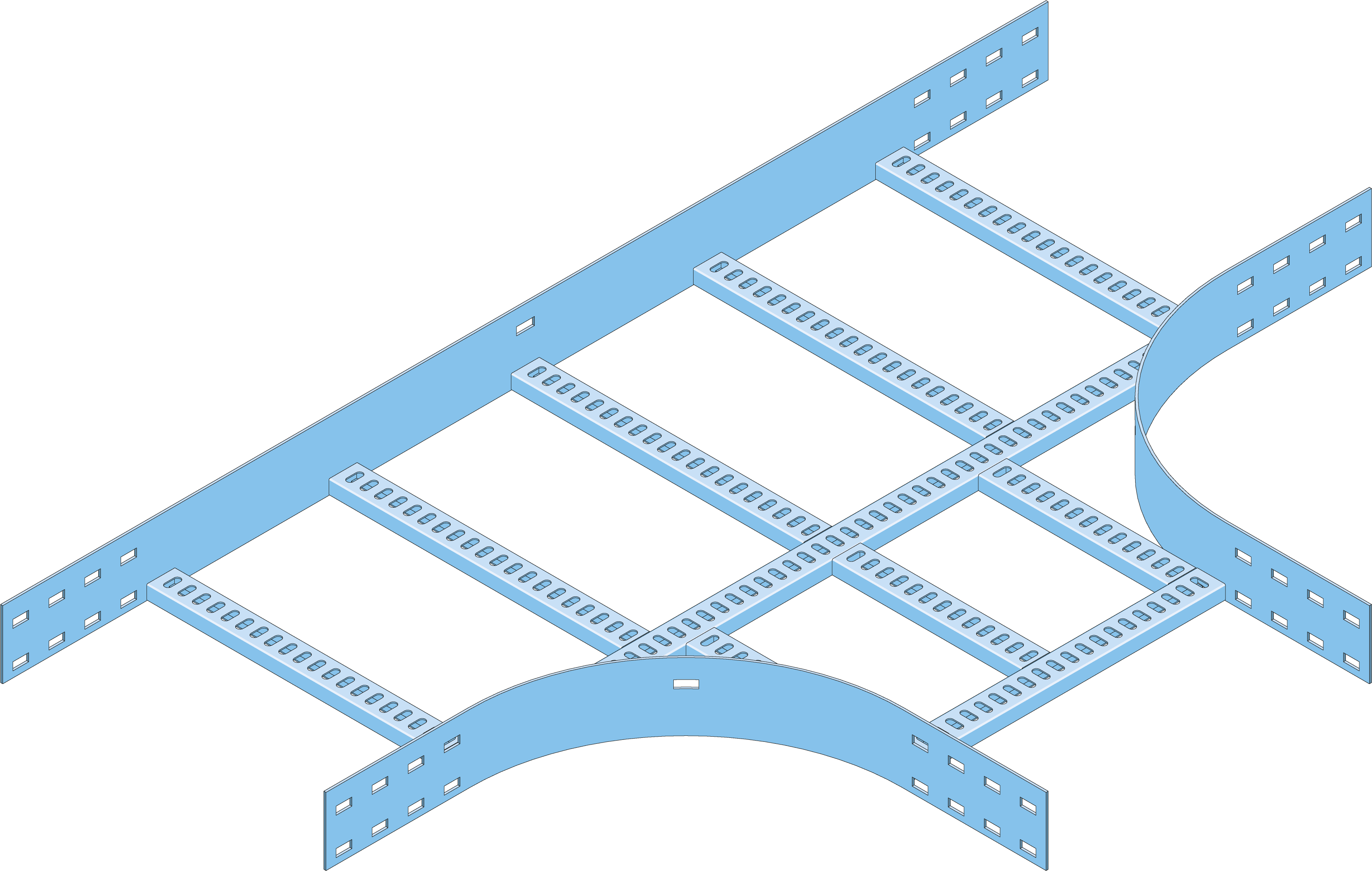 T-stuk Kabelladder ECL100 1000mm TV