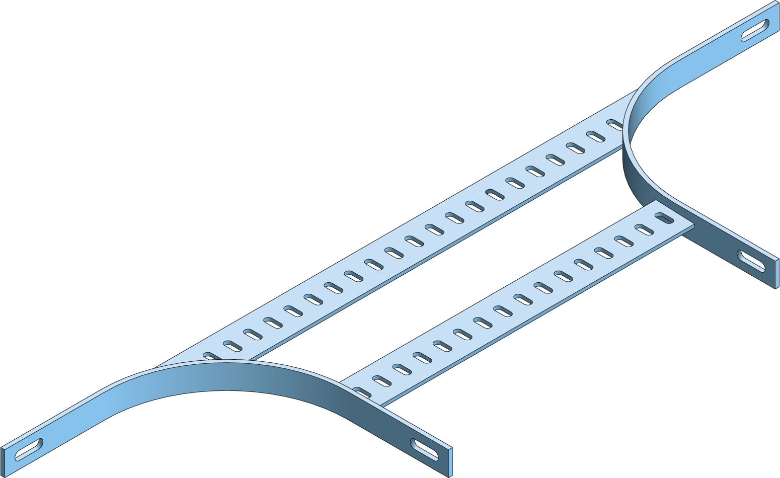 Stitch On Piece Marine Ladder 500mm HDG