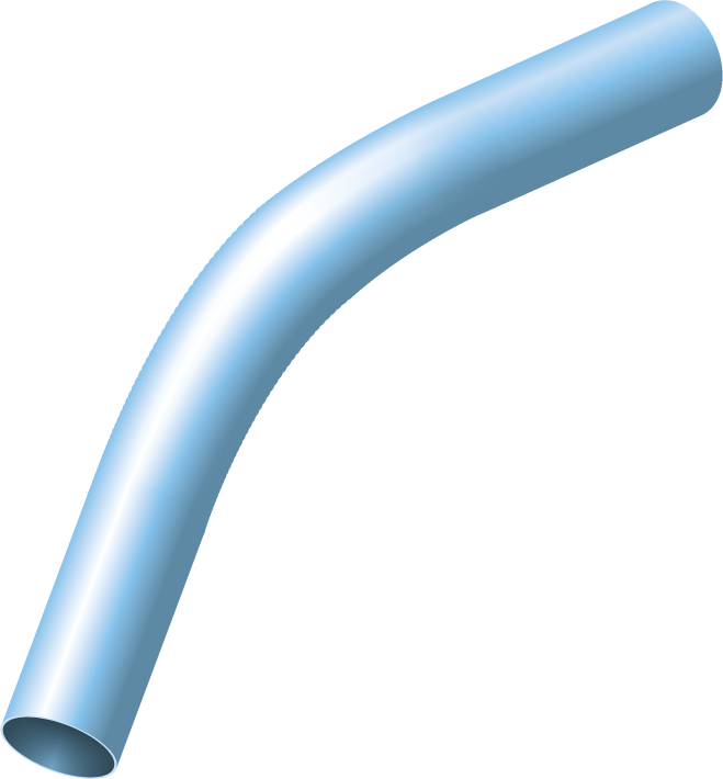 Bocht 45° Gesloten Kabelbeschermbuis 30mm RVS304